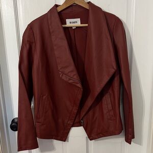 BB Dakota Women's Burgundy Faux Leather Jacket
